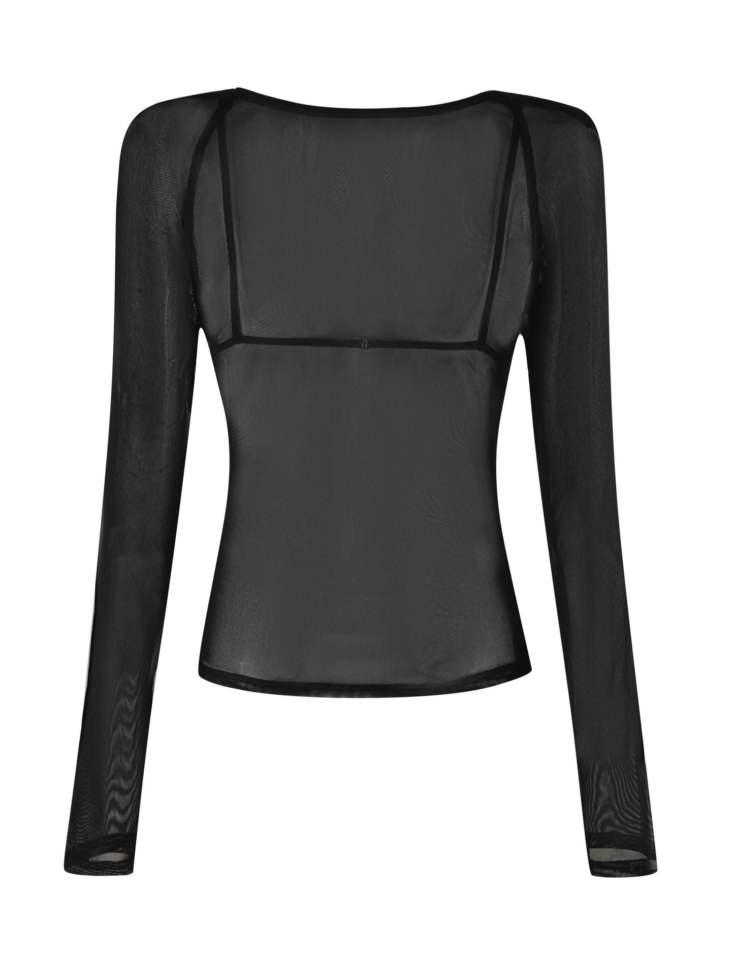 CHRISTY MESH LONG SLEEVE - BLACK