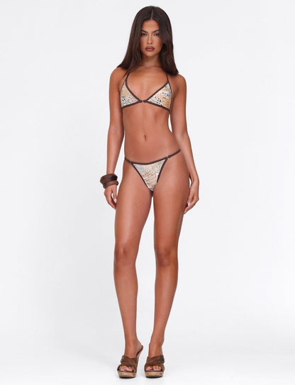 DIANA BIKINI BOTTOM - NEUTRAL : ANIMAL : ANIMAL MARBLE