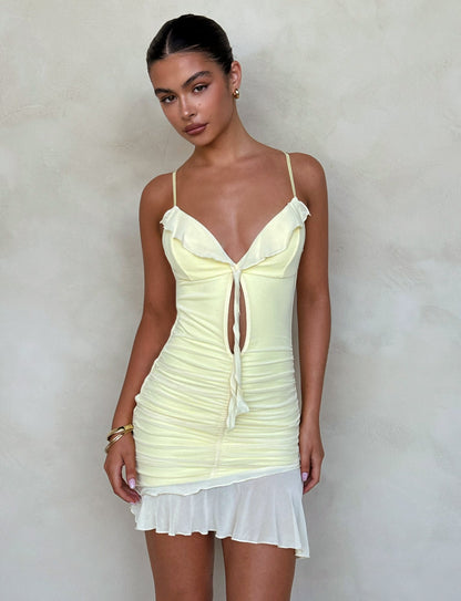 CARLY DRESS - YELLOW : LEMON