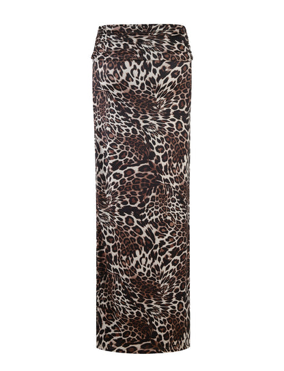 CYNTHIA MAXI SKIRT - MULTI : LEOPARD