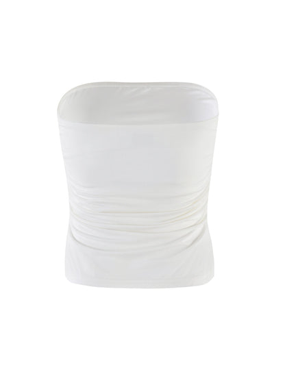 HARRIETT JERSEY TUBE TOP - WHITE