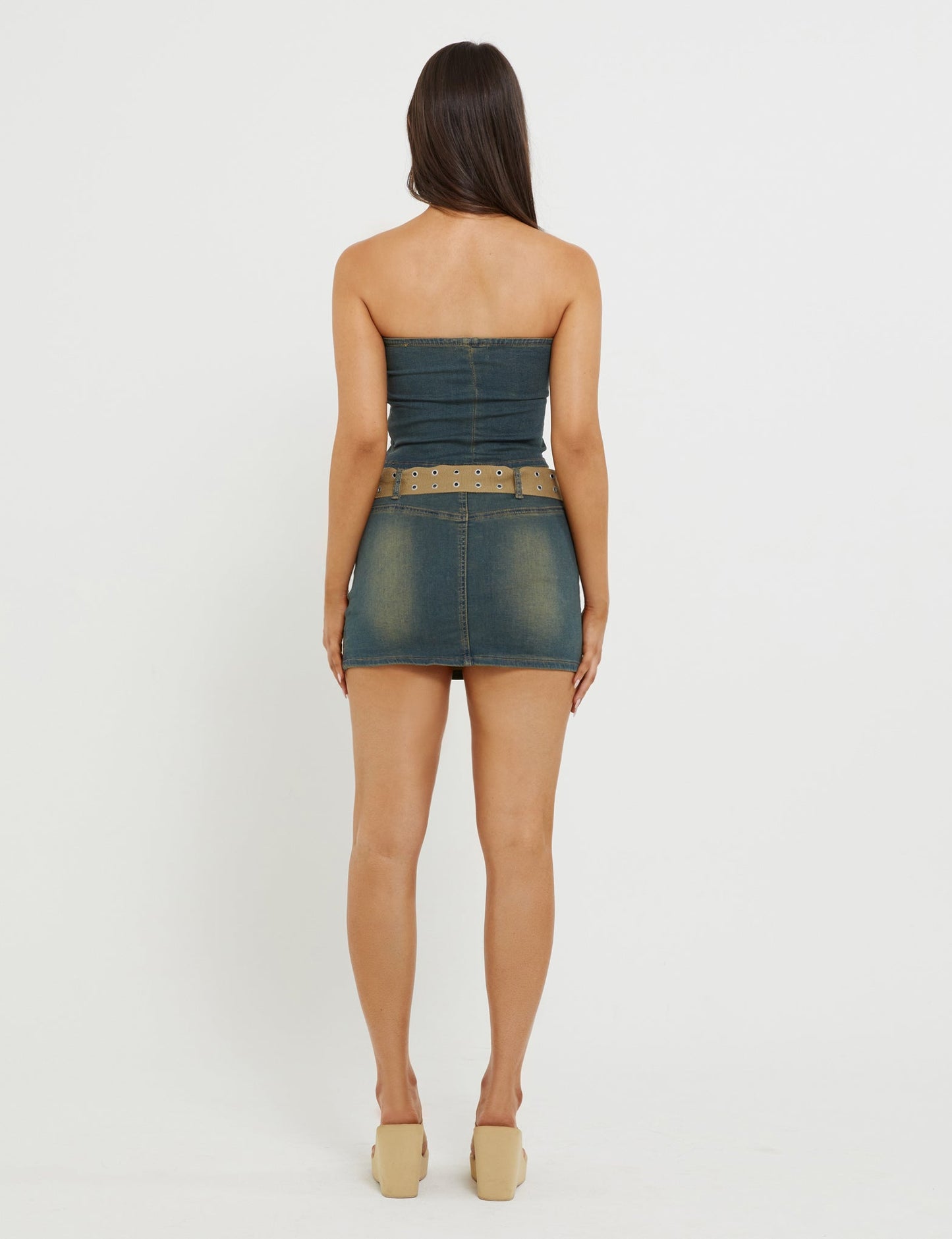 ISABEL SKORT - BLUE : DENIM BLUE