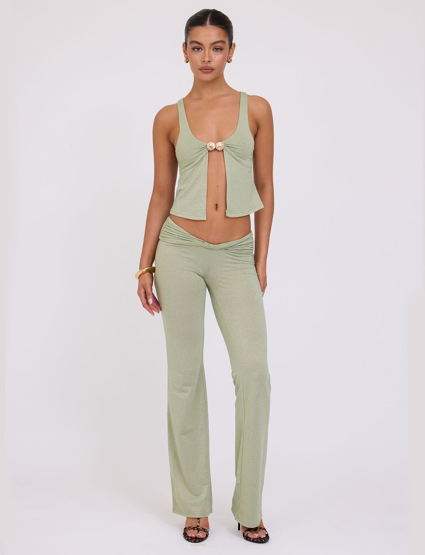 AMETHYST TOP - GREEN : GREEN SPARKLE