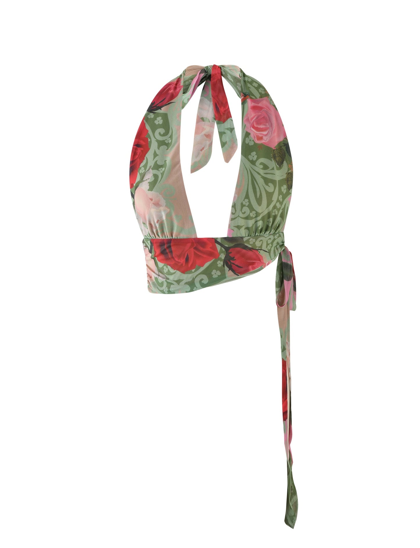 FLORIAN TOP - MULTI : MACRO FLORAL : SUMMER ROSE