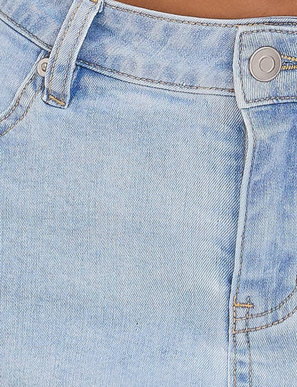 AMAYA MINI SKIRT - BLUE : LIGHT WASH