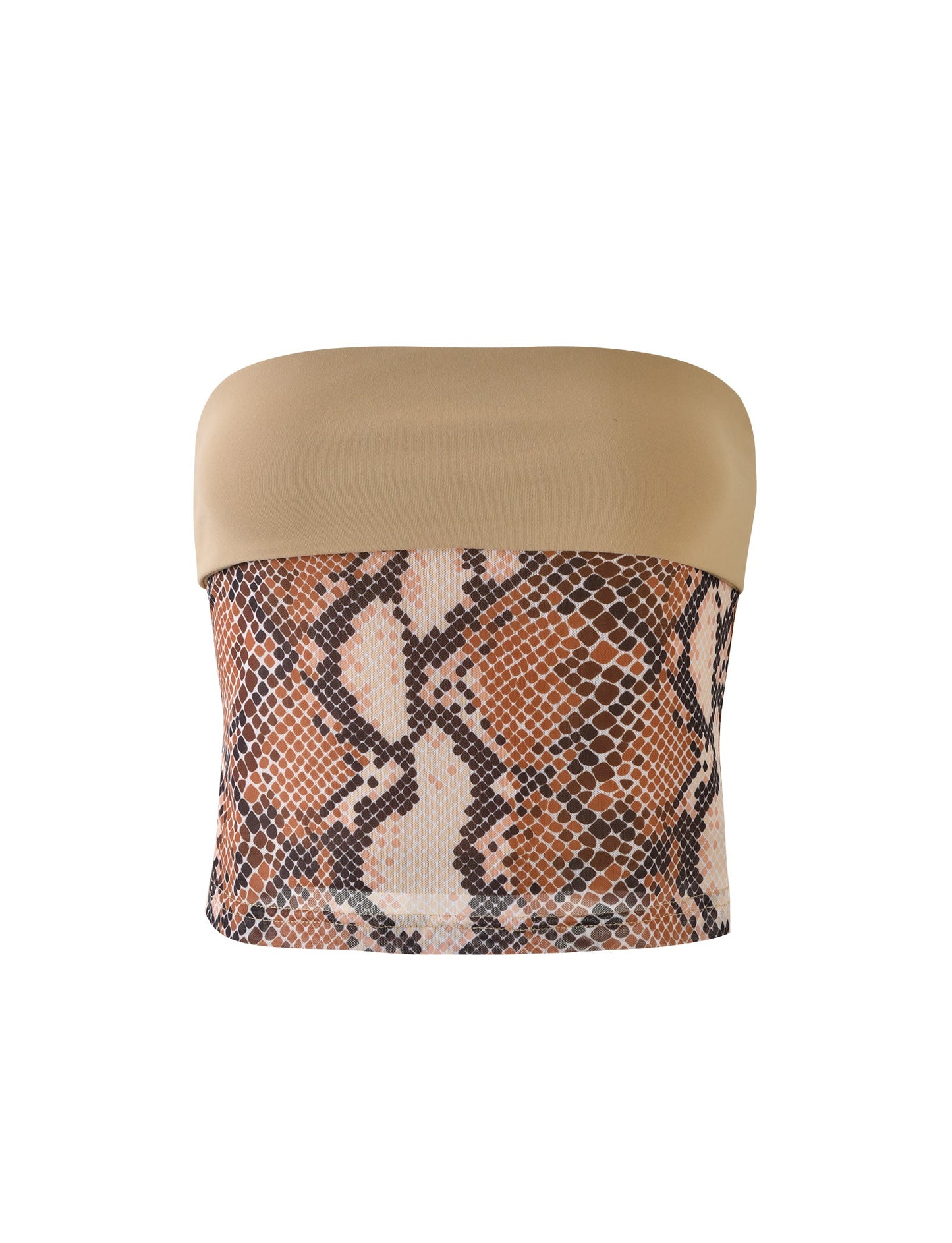 FALLON TOP - BROWN : SNAKE