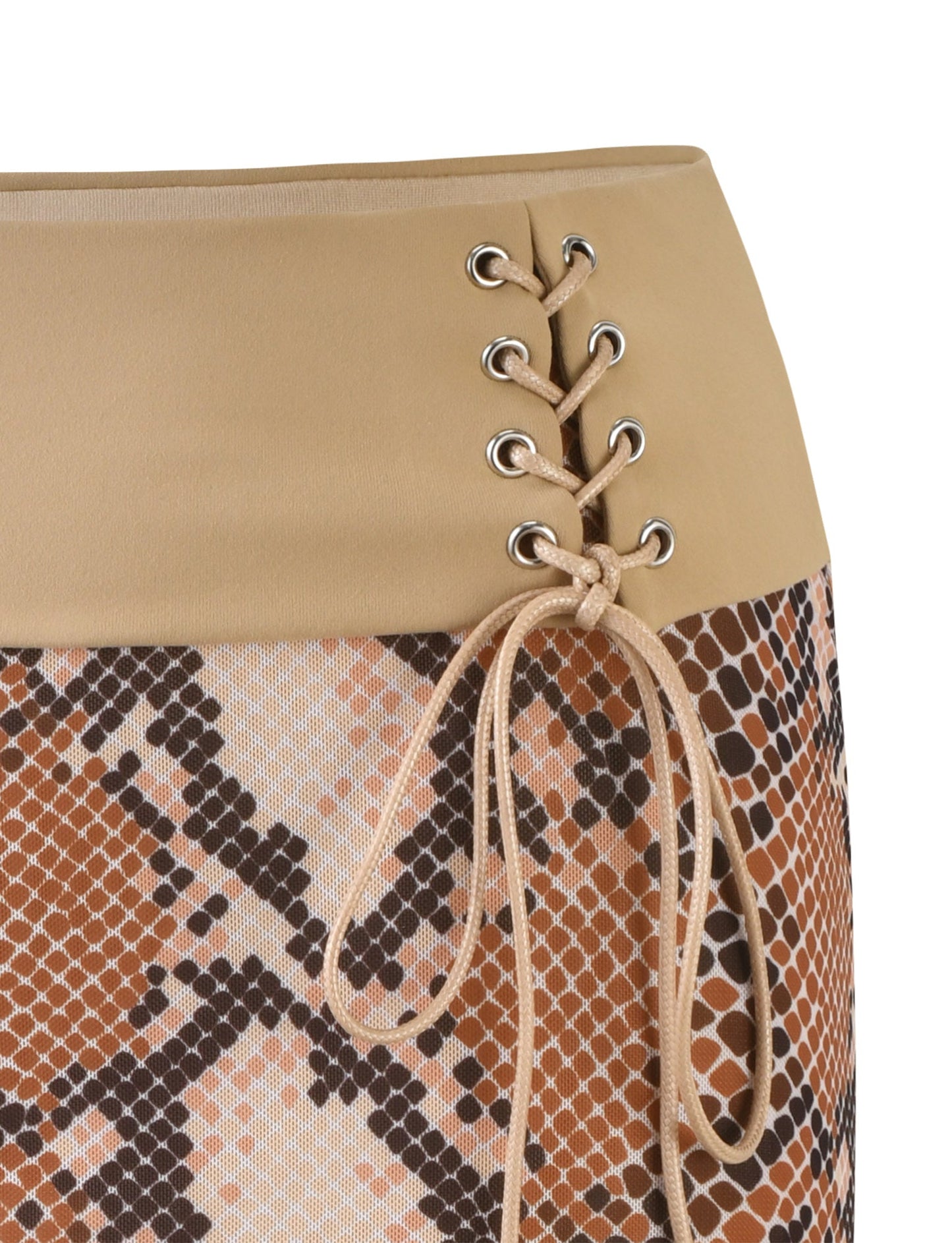 FALLON SKIRT - BROWN : SNAKE
