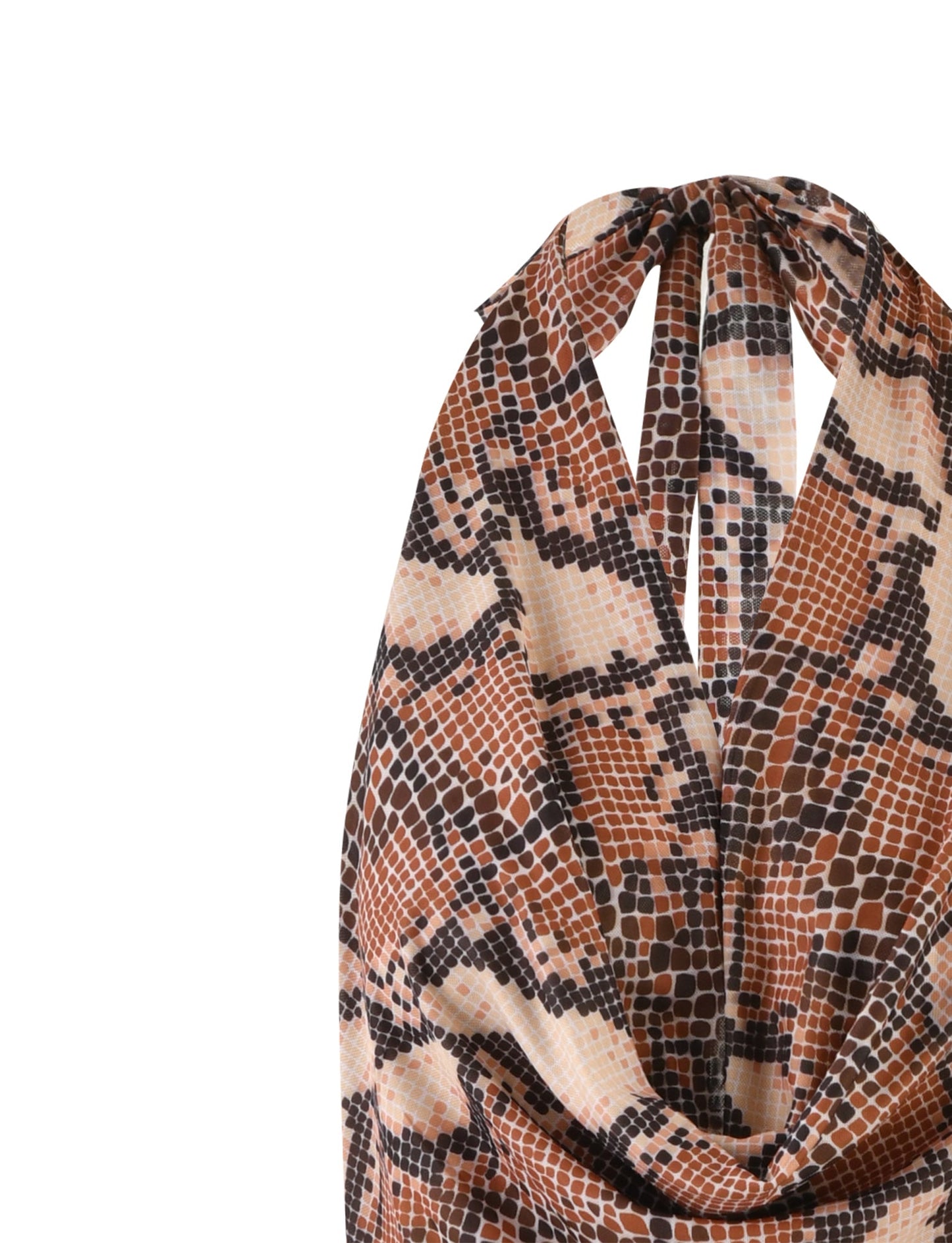CATALINA DRESS - BROWN : SNAKE