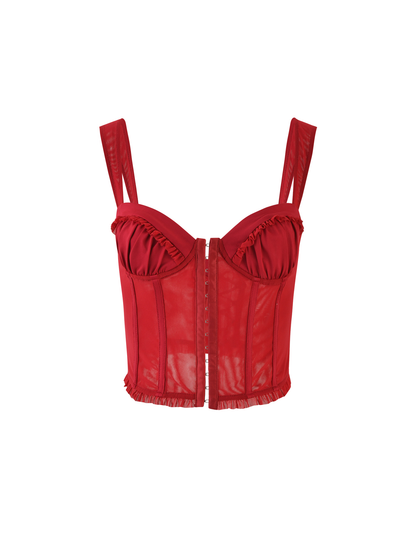 GINNY TOP - RED : CHERRY RED