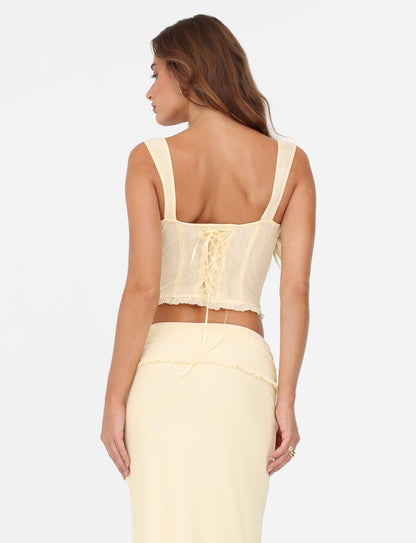 GINNY TOP - YELLOW : LEMON