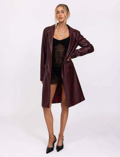 LYON TRENCH COAT - RED : CHERRY RED