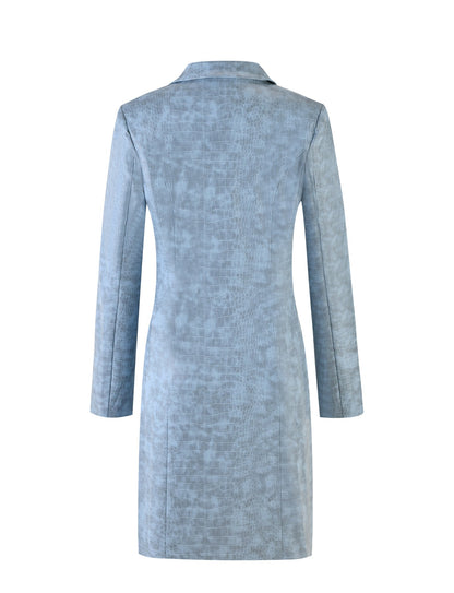 EMERSYN TRENCH COAT - BLUE : DUSTY BLUE