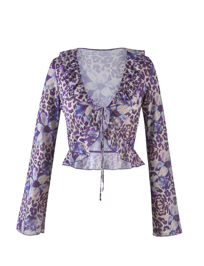 CORVIN MESH TOP - BLUE : BY POPPY LEOPARD