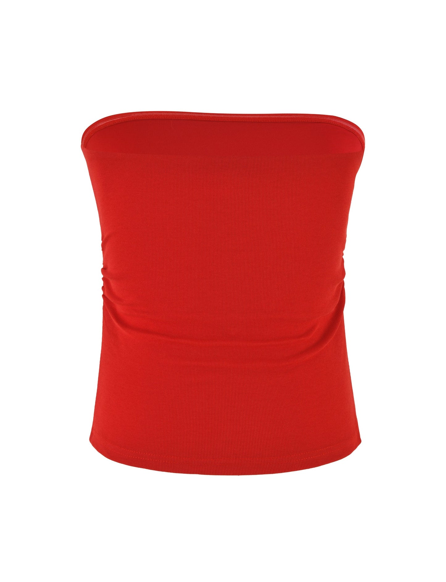 HARRIETT RIB TUBE TOP - RED