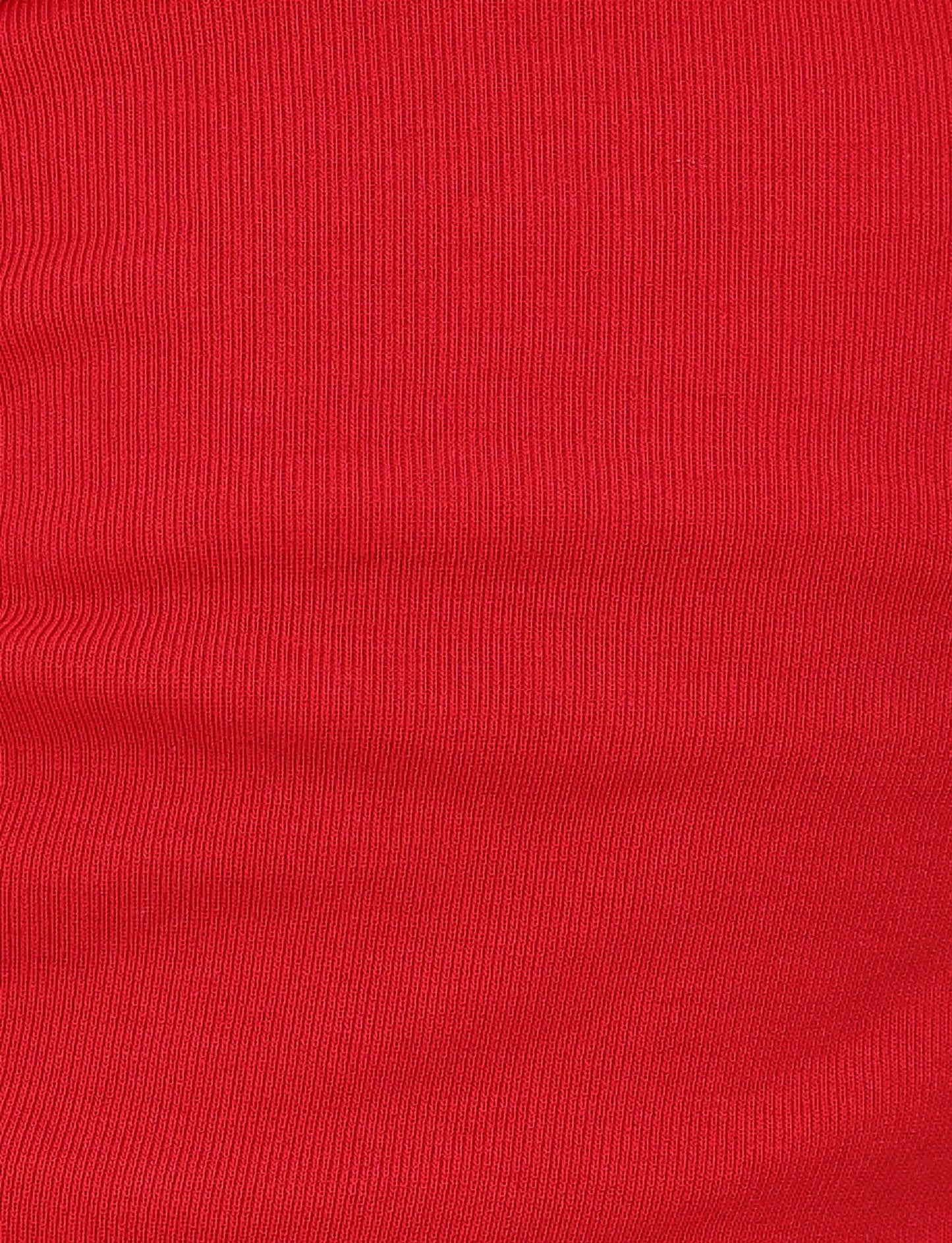 HARRIETT RIB TUBE TOP - RED