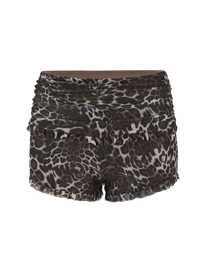 GINNY SHORT - NEUTRAL : LEOPARD