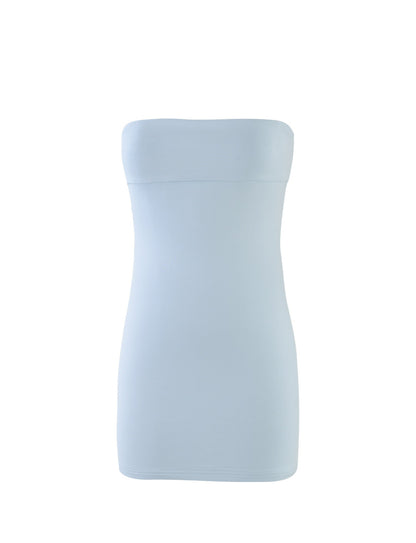 DARIELLE MINI DRESS - BLUE : DUSTY BLUE