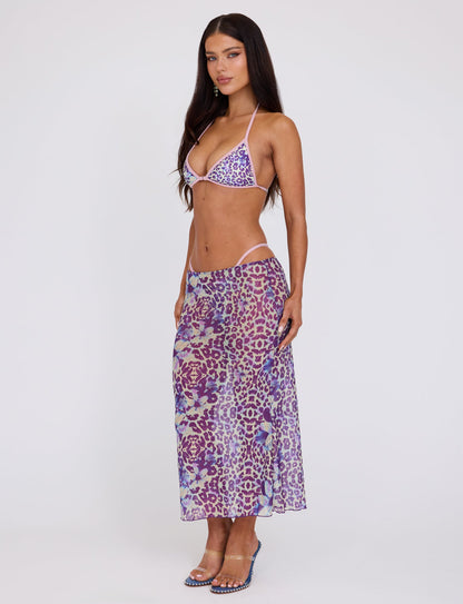 KELLAN SKIRT - PURPLE : BY POPPY LEOPARD