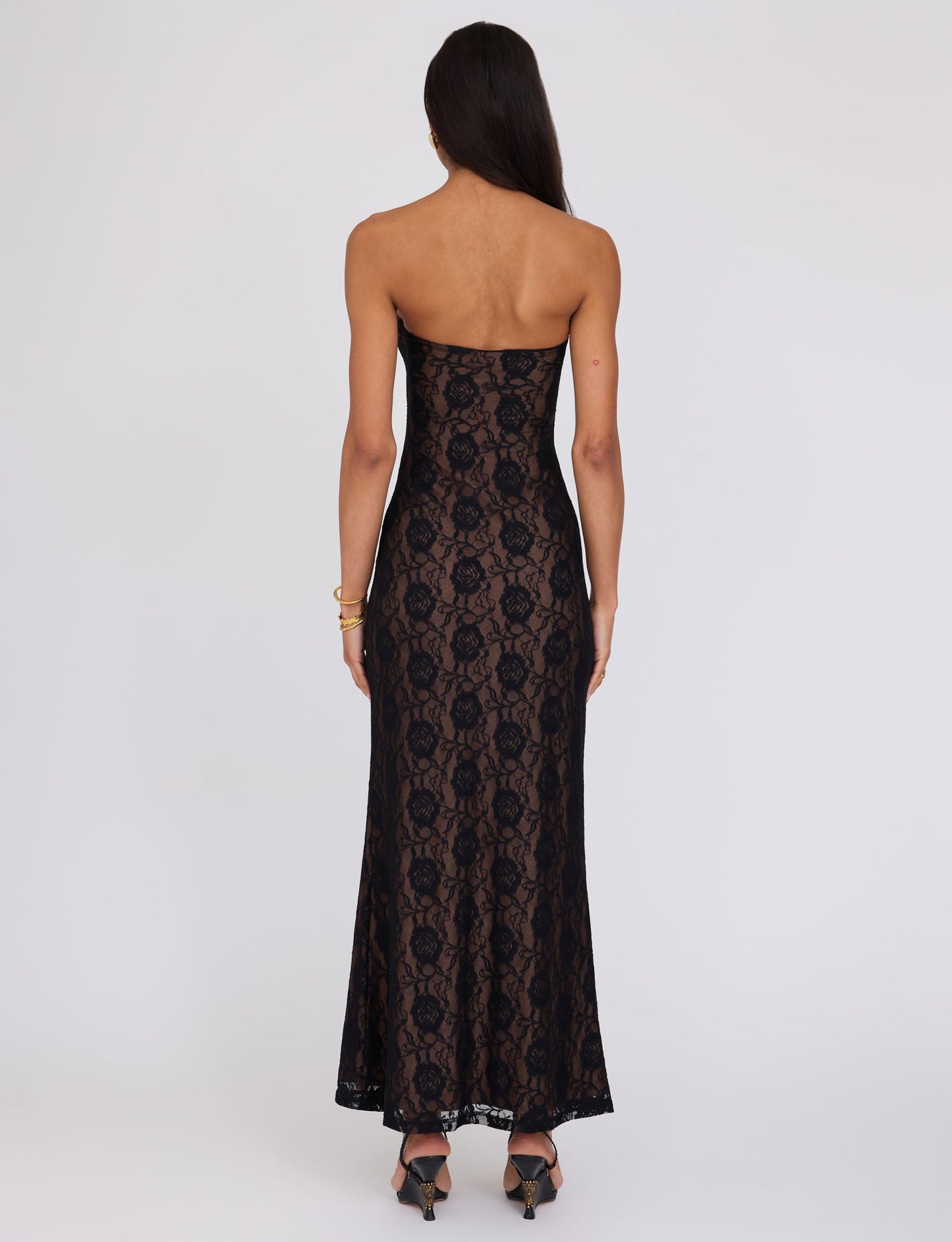 CECILY LACE MAXI DRESS - BLACK