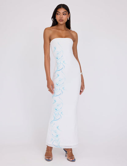 ROMINA MESH DRESS - WHITE