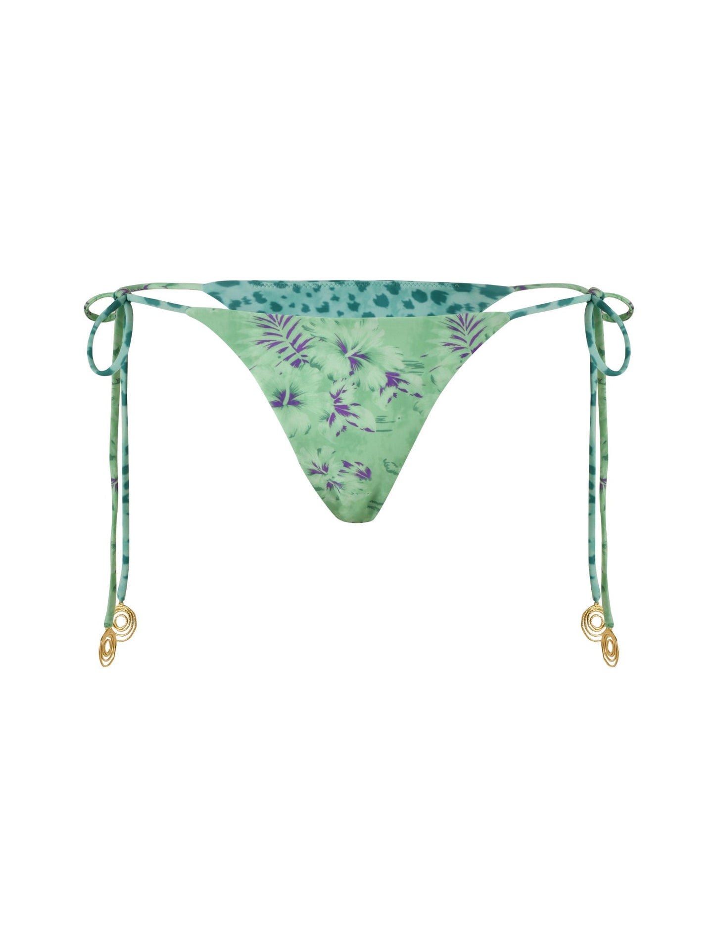 AUTUMN BIKINI BOTTOM - GREEN : FLORAL : ANIMAL