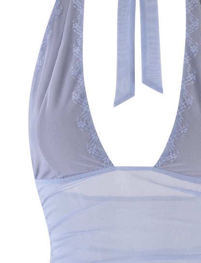 BRESILY TOP - BLUE : STEEL BLUE