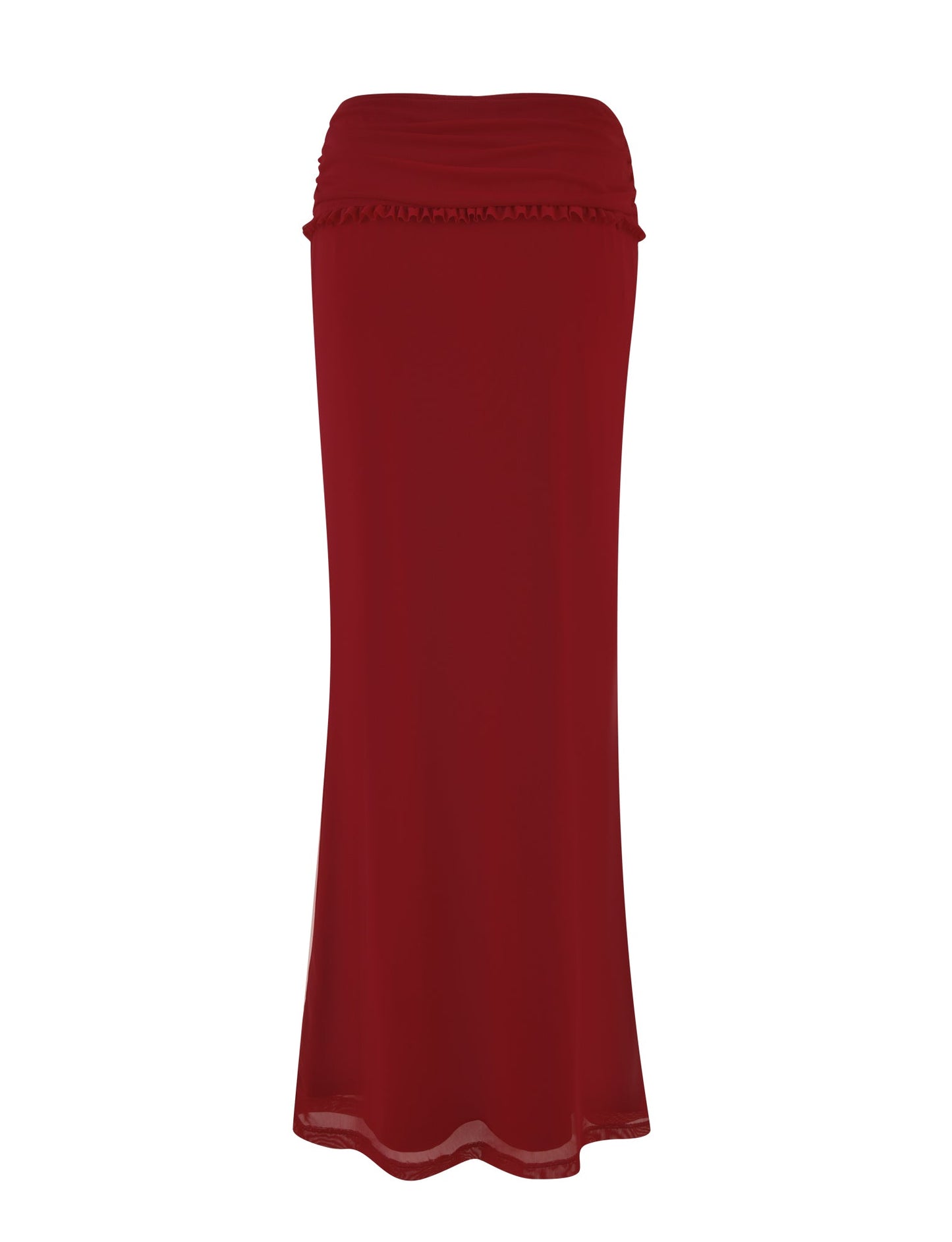 GINNY MAXI SKIRT - RED : CHERRY RED