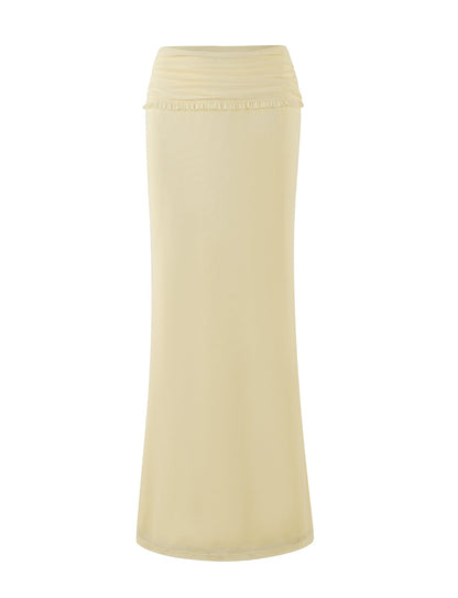 GINNY MAXI SKIRT - YELLOW : LEMON