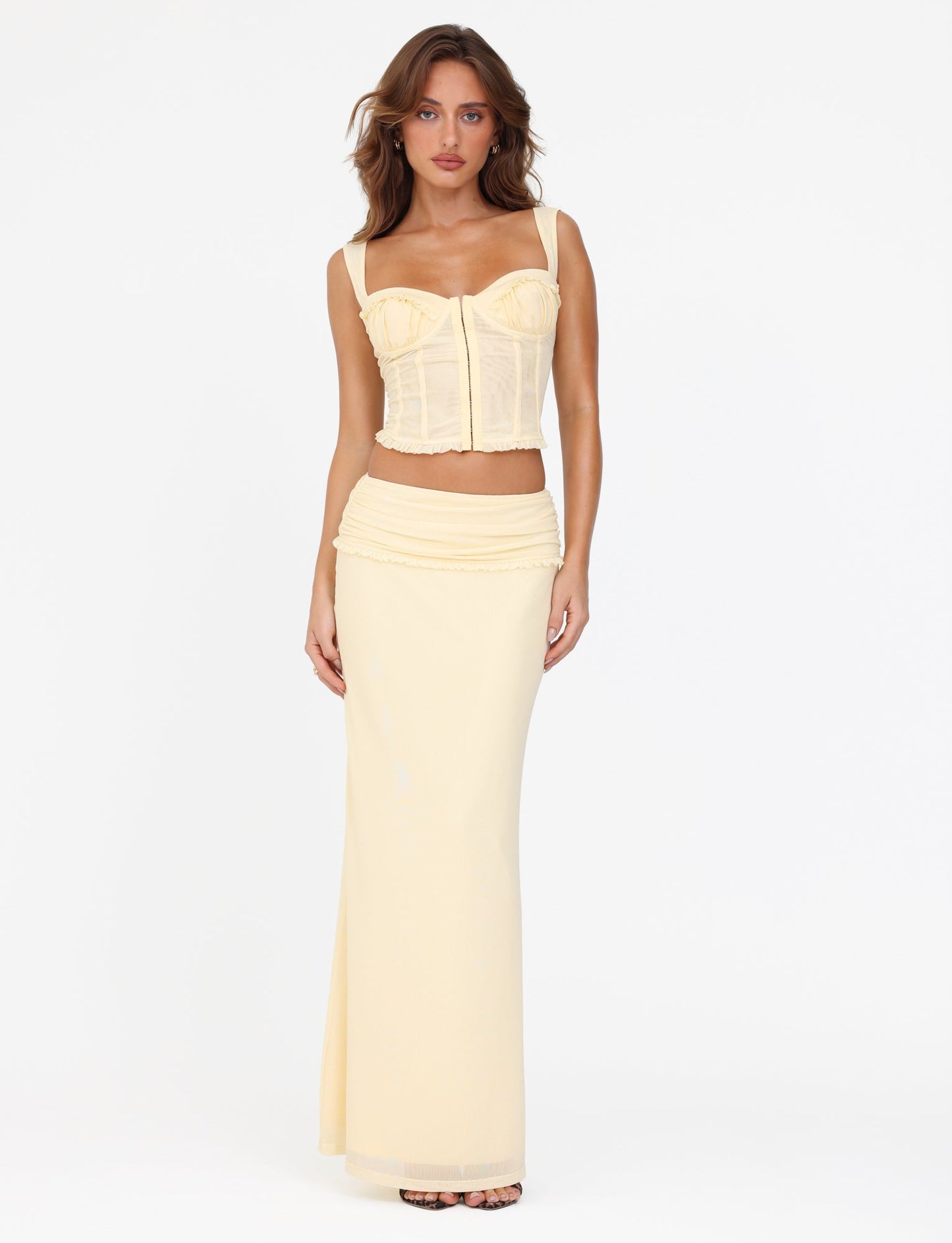 GINNY MAXI SKIRT - YELLOW : LEMON