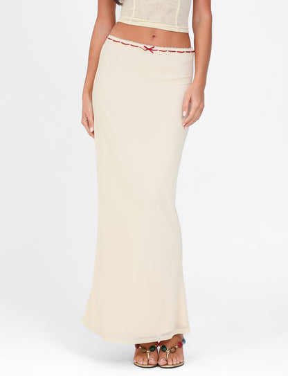 FENNEL SKIRT - YELLOW : PALE YELLOW