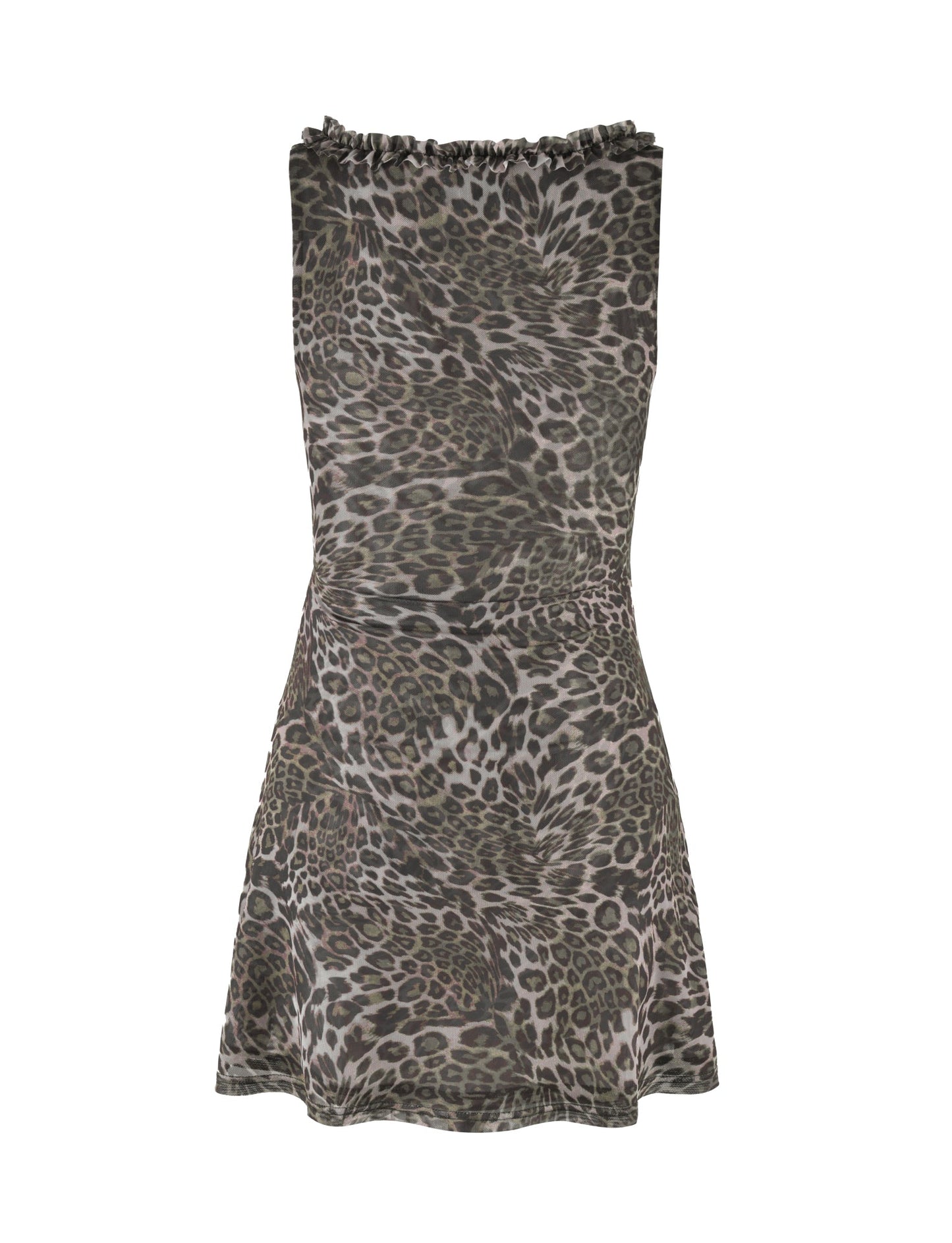CAMPBELL MINI DRESS - NEUTRAL : LEOPARD