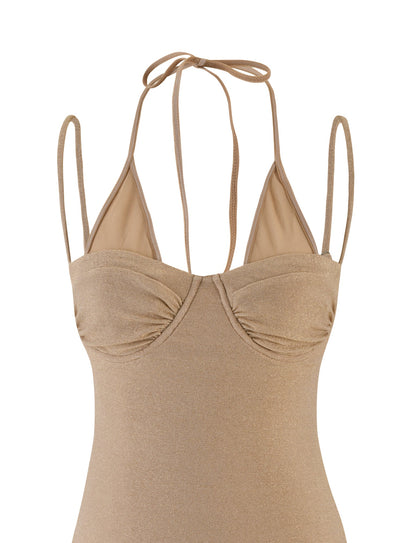 ELLISON MINI DRESS - GOLD