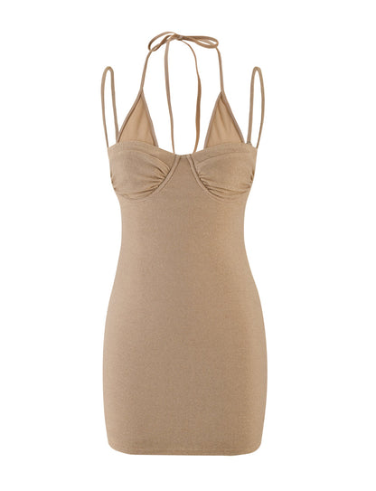 ELLISON MINI DRESS - GOLD