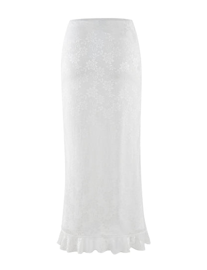 CHARLEIGH SKIRT - WHITE : LACE
