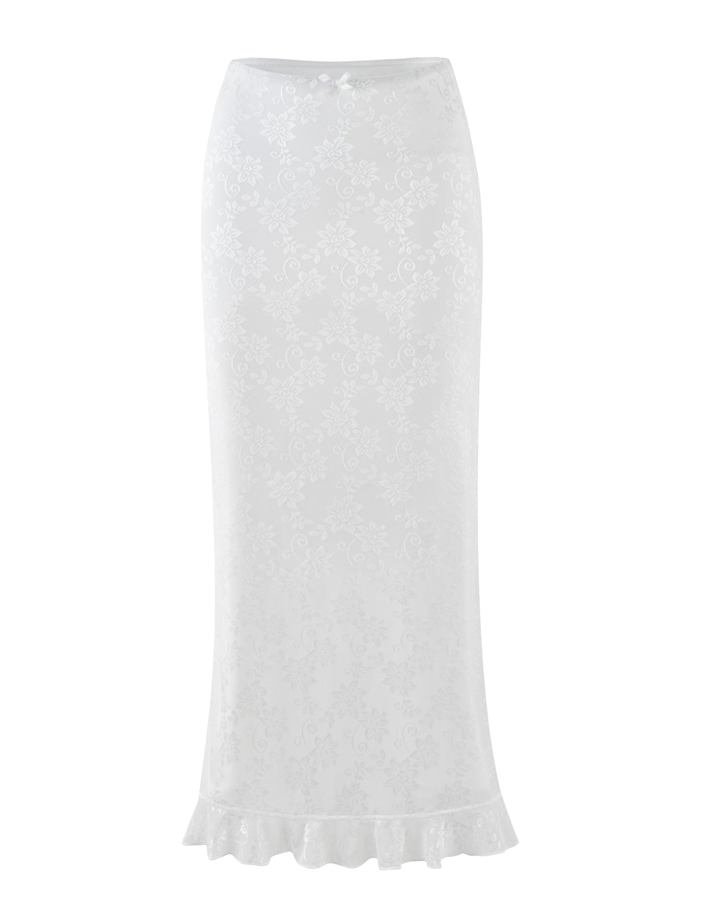 CHARLEIGH SKIRT - WHITE : LACE