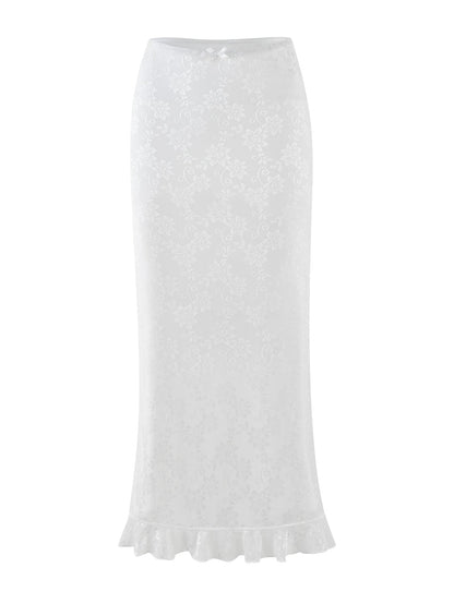 CHARLEIGH SKIRT - WHITE : LACE