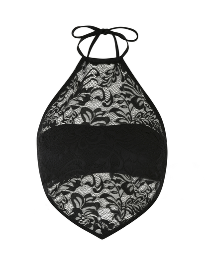 SIYA LACE TOP - BLACK : LACE : BLACK LACE