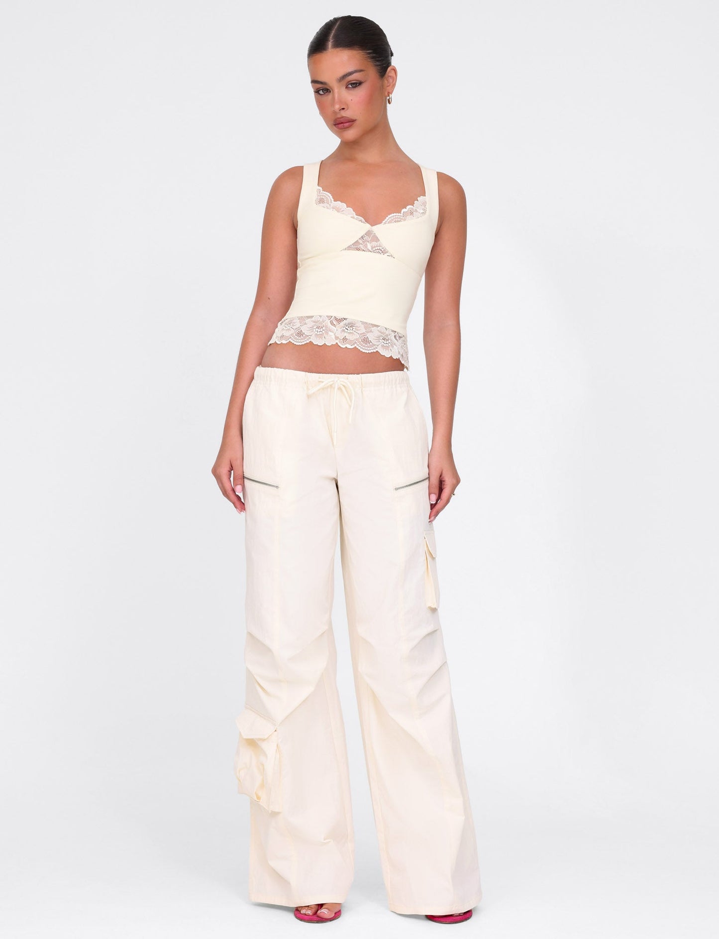 DIONE LACE TOP - YELLOW : BUTTER : SOFT BUTTER