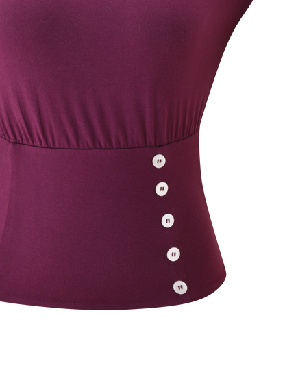 ALYSSA OFF SHOULDER TOP - PLUM