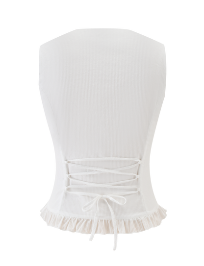 ANIYA KEYHOLE TOP - WHITE
