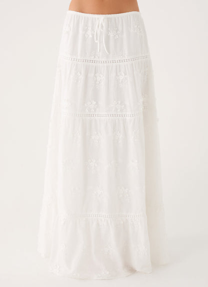 Yours To Keep Maxi Skirt - White
