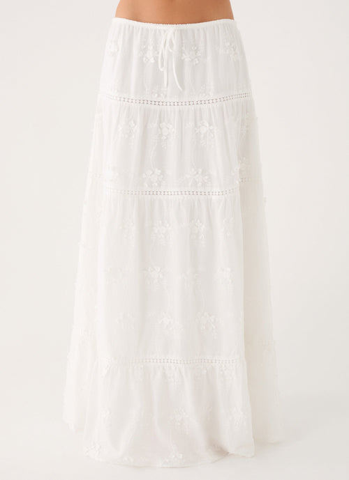 Yours To Keep Maxi Skirt - White