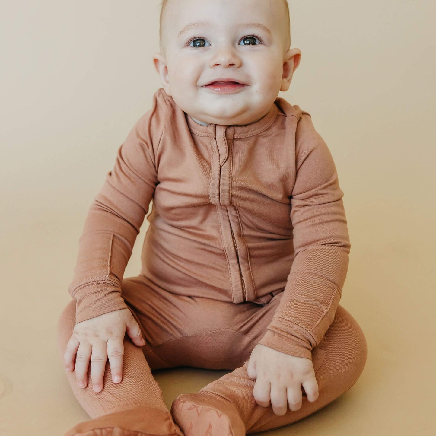 Zip-Up Footie Pajama - Pecan