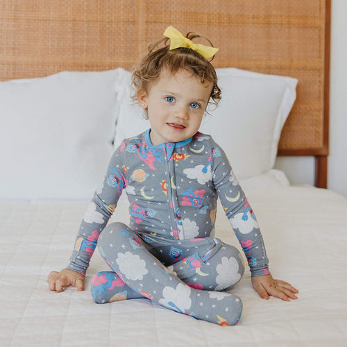 Zip-Up Footie Pajama - Super Grover