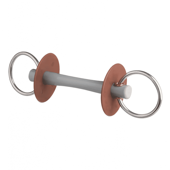 Beris loose ring snaffle bit with comfort bar, ring 6 cm, hard Beris
