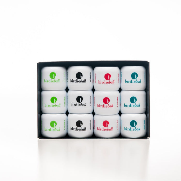 The BirdieBall Back & Forth Set includes 2 dozen limited-flight practice golf balls and 2 StrikePads—a perfect training aid by BirdieBall for full-swing practice and honing your golf skills.
