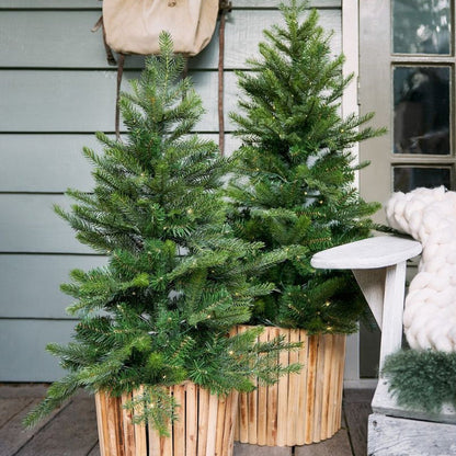 Everlands Battery Operated 90cm Grandis Prelit Artificial Christmas Tree In Pot