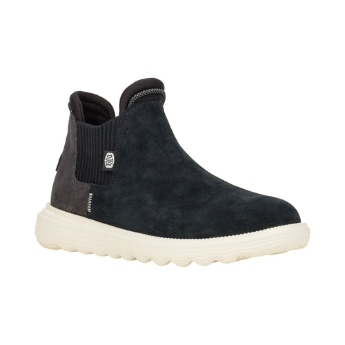 HEYDUDE Branson Suede Novelty Womens Ankle Boots - Black/Snake
