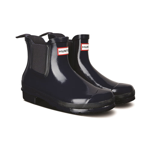 Hunter Original Chelsea Gloss Boot Womens - Navy
