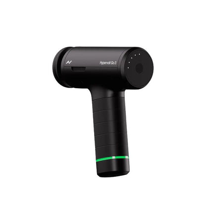 Black handheld device with 'Hypervolt' branding on a white background